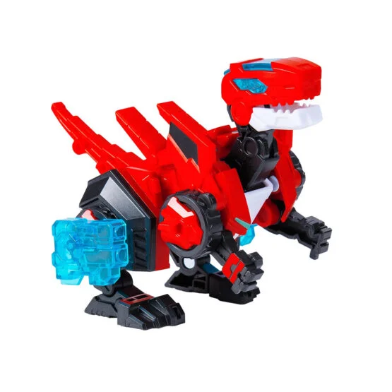 Динозавр-трансформер DINOSTER – ЧЕРВОНИЙ РАПТОР-БОТ (бокс для зберігання)