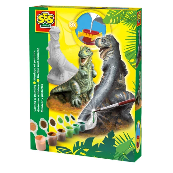 Набір для створення гіпсової фігурки – T-REX (гіпс, формочка, фарби, пензлик)