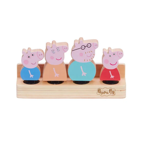 Дерев’яний набір фігурок Peppa – СІМ’Я ПЕППИ