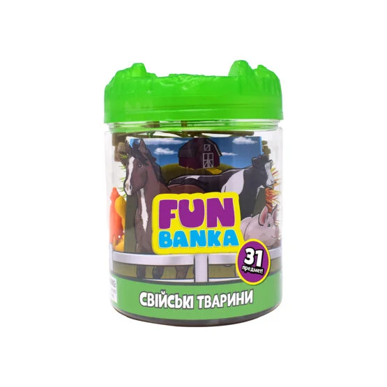Ігровий міні-набір FUN BANKA – СВІЙСЬКІ ТВАРИНИ