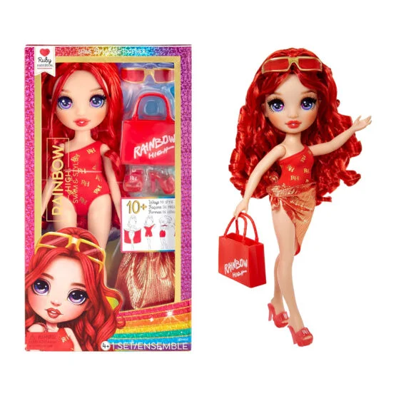 Лялька RAINBOW HIGH серії “Swim & Style” – РУБІ (з аксесуарами)