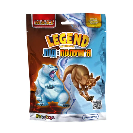 Стретч-іграшка у вигляді тварини серії “LEGEND OF ANIMALS МАКСІ” – ЛІД І ПОЛУМ’Я (у диспл.)