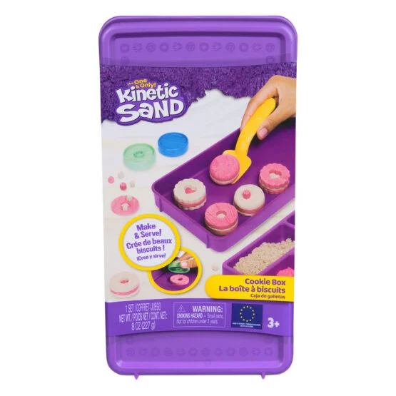 Набір піску для творчості – KINETIC SAND КОЛЬОРОВЕ ПЕЧИВО (2 кольори, 227 g, аксес.)
