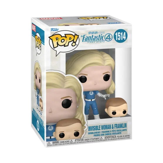 Набір ігрових фігурок FUNKO POP! серії “Фантастична 4: Перші кроки” – НЕВИДИМА ЖІНКА Й ФРАНКЛІН