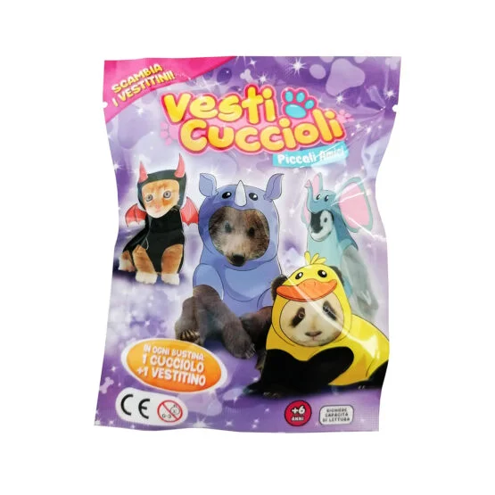 Стретч-іграшка у вигляді тварини DRESS YOUR PUPPY – ДРУЗІ В КОСТЮМЧИКАХ