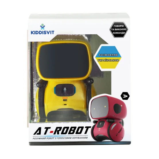 Інтерактивний робот з голосовим керуванням – AT-ROBOT (жовтий, озвуч.укр.)