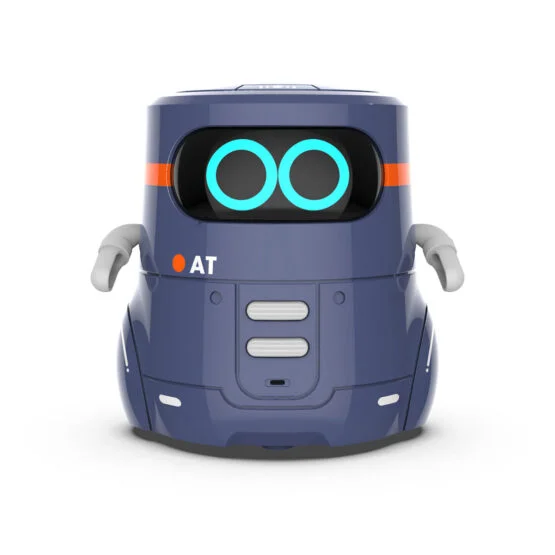 Розумний робот з сенсорним керуванням та навчальними картками – AT-ROBOT 2  (темно-фіолетовий, озвуч.укр)