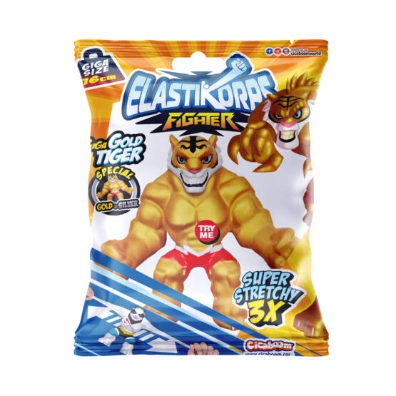 Стретч-іграшка ELASTIKORPS серії «Fighter» – ЗОЛОТИЙ ТИГР
