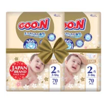 Підгузки GOO.N Premium Soft для дітей 3-6 kg (розмір 2(S), на липучках, унісекс, 140 шт.)