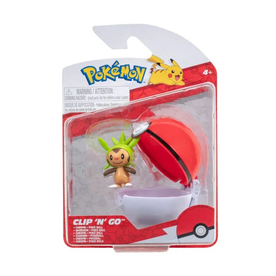 Ігровий набір POKEMON W14 – ЧЕСПІН В ПОКЕБОЛІ (ігрова фігурка, покебол)