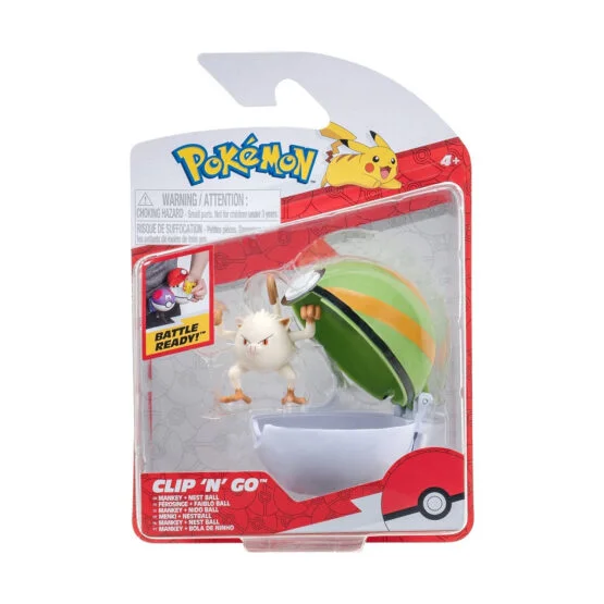 Ігровий набір POKEMON W14 – МАНКІ В ПОКЕБОЛІ (ігрова фігурка, покебол)