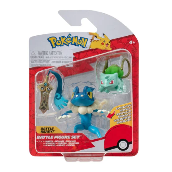 Набір ігрових фігурок POKEMON W19 – ХОНЕДЖ. БУЛЬБАЗАВР, ФРОГАДИР