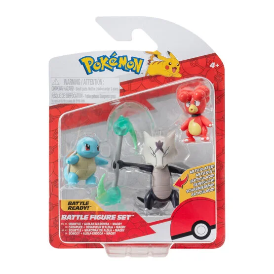 Набір ігрових фігурок POKEMON W19 – МАГБІ, СКВІРТЛ, АЛОЛА МАРОВАК