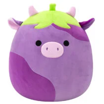 М’яка іграшка SQUISHMALLOWS – КОРІВКА-БАКЛАЖАН ФРЕДЕРІК (30 см)
