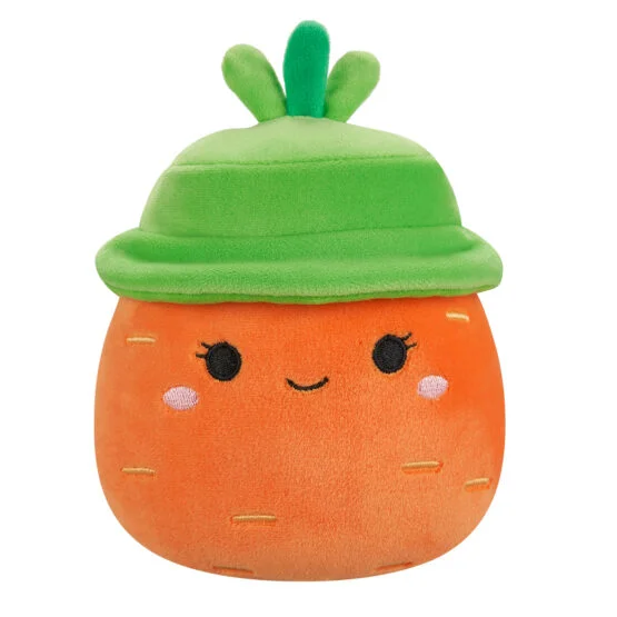 М’яка іграшка SQUISHMALLOWS – МОРКВИНКА КАРОЛІНА В КАПЕЛЮСІ (19 cm)